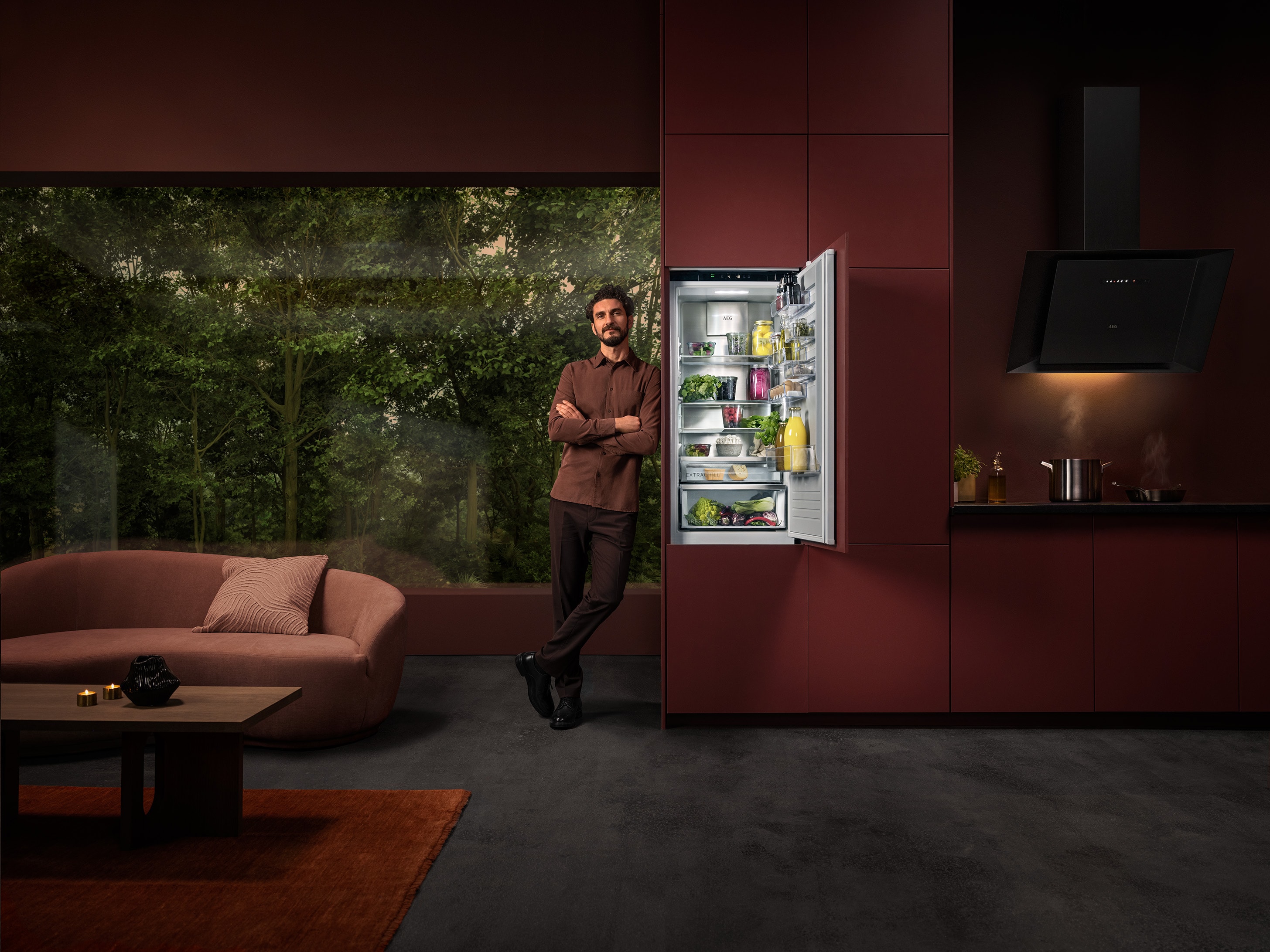 Fridge freezer within a kitchen