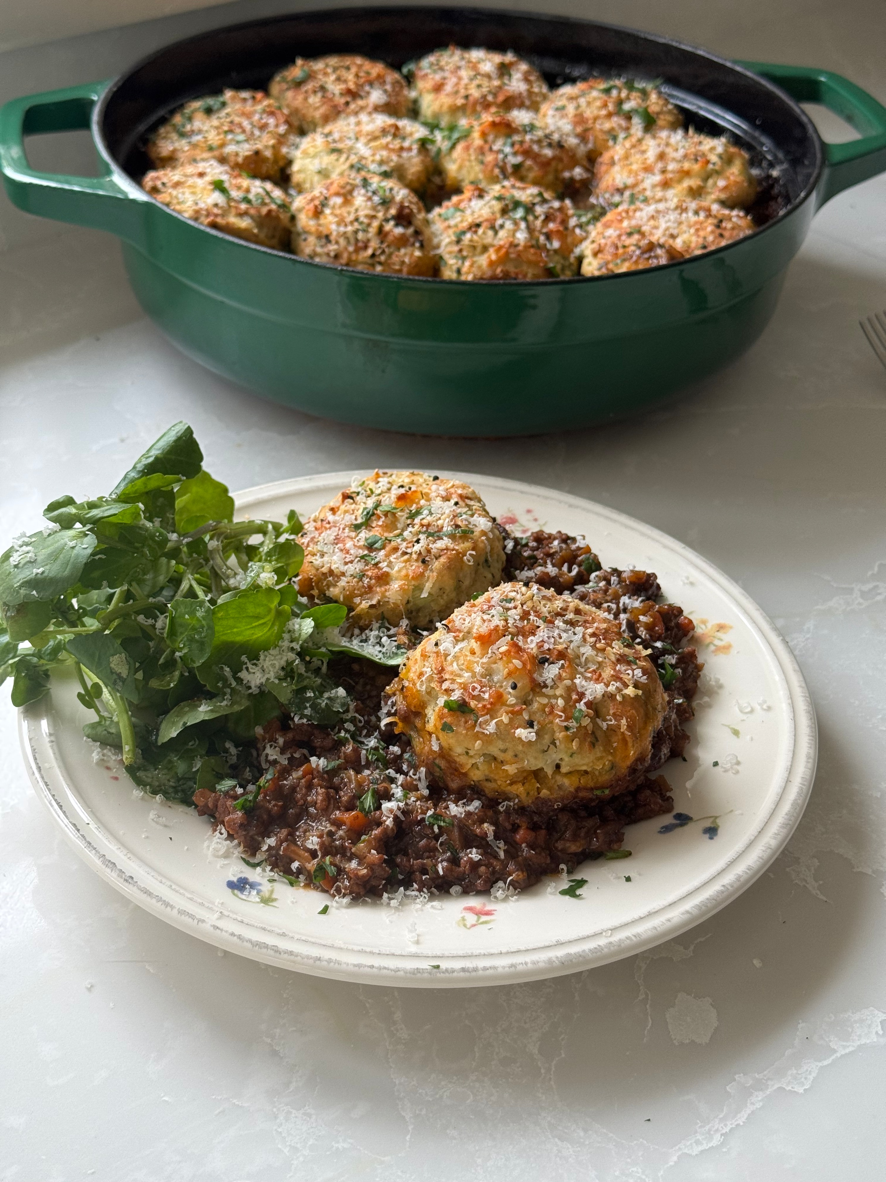 Beef Cobbler on a plate