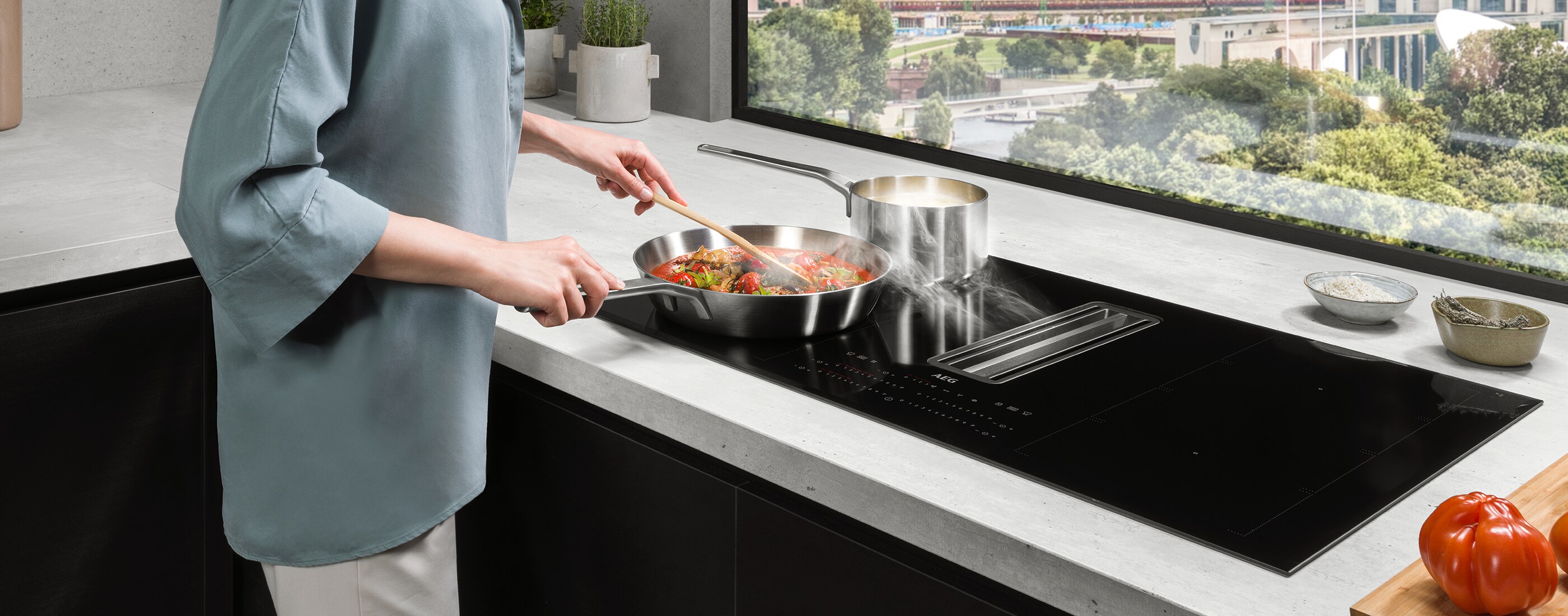 aeg induction hob and extractor