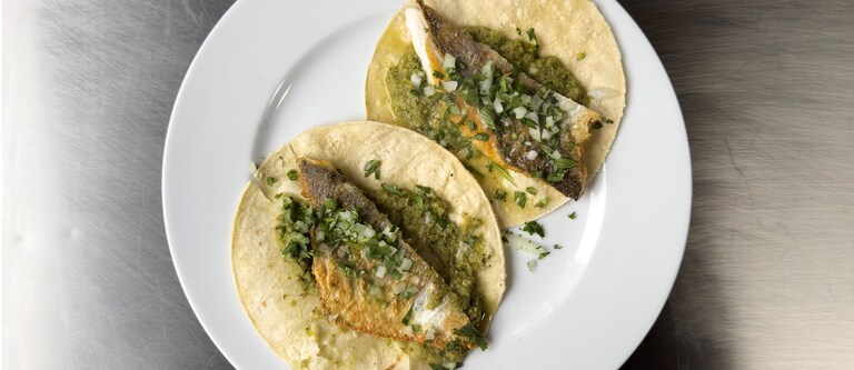 Fish Tacos With Salsa Verde 